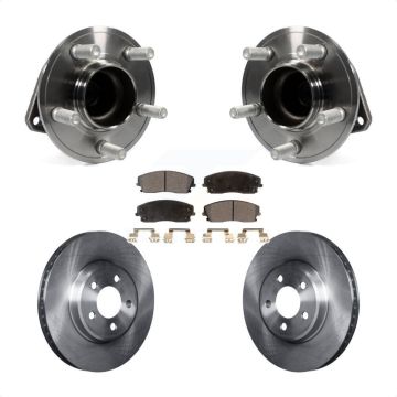 Front Hub Bearing Assembly Brake Rotor Pads Kit For Dodge Charger Chrysler 300 Challenger KBB-105214