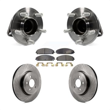 Front Hub Bearing Assembly Brake Rotor Pads Kit For Dodge Charger Chrysler 300 Challenger KBB-105215