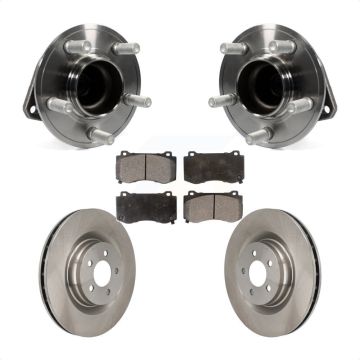 Front Hub Bearing Assembly Brake Rotor Pads Kit For Dodge Charger Challenger Chrysler 300 KBB-105216