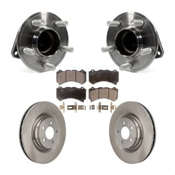 Front Hub Bearing Assembly Disc Brake Rotors And Pads Kit For Dodge Challenger Charger KBB-105217