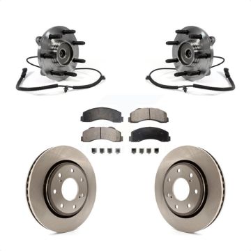 Front Hub Bearing Assembly Disc Brake Rotors And Semi-Metallic Pads Kit For Ford F-150 KBB-105218