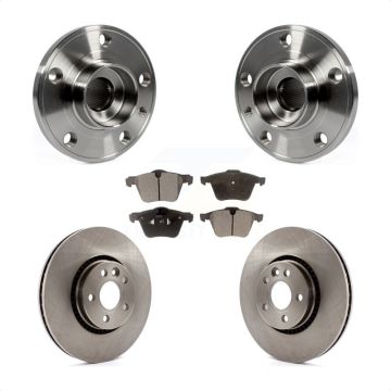 Front Hub Bearing Disc Brake Rotor & Pad Kit For Volvo XC70 S60 V60 S80 Cross Country V70 KBB-105219