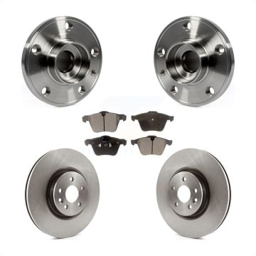 Front Hub Bearing Assembly Disc Brake Rotors And Pads Kit For Volvo XC70 S60 V60 S80 V70 KBB-105220