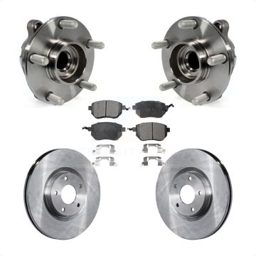 Front Hub Bearing Assembly Disc Brake Rotors And Pads Kit For INFINITI FX35 RWD KBB-105227