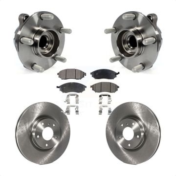 Front Hub Bearing Brake Rotor Pad Kit For INFINITI EX35 Nissan 370Z G35 QX50 QX70 M35 M37 KBB-105228