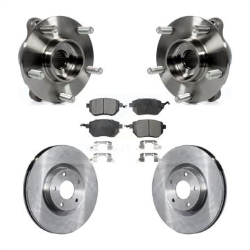 Front Hub Bearing Assembly Disc Brake Rotors And Pads Kit For INFINITI FX35 FX45 KBB-105231