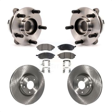 Front Hub Bearing Assembly Disc Brake Rotors And Semi-Metallic Pads Kit For Nissan Murano KBB-105239