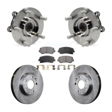 Front Hub Bearing Assembly Disc Brake Rotors And Pads Kit For 2013-2015 Mazda CX-5 KBB-105243