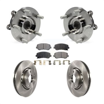 Front Hub Bearing Assembly Disc Brake Rotors And Semi-Metallic Pads Kit For Mazda CX-5 KBB-105245