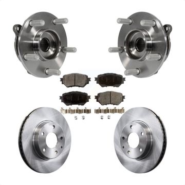 Front Hub Bearing Assembly Disc Brake Rotors And Semi-Metallic Pads Kit For Mazda 3 Sport KBB-105254