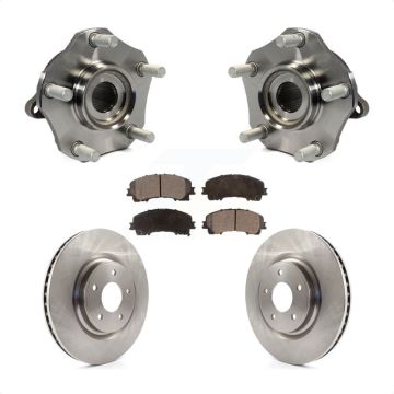 Front Hub Bearing Assembly Disc Brake Rotors And Semi-Metallic Pads Kit For Nissan Rogue KBB-105256