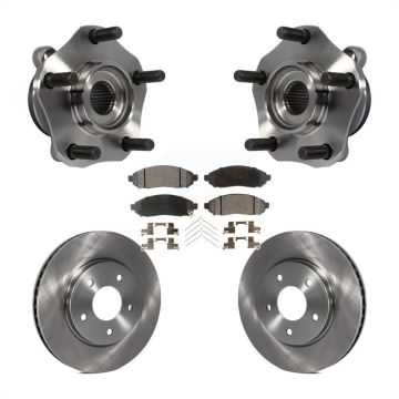 Front Hub Bearing Disc Brake Rotor & Pad Kit For Nissan NV200 LEAF Chevrolet City Express KBB-105259