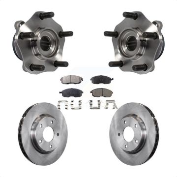 Front Hub Bearing Assembly Disc Brake Rotors And Semi-Metallic Pads Kit For Nissan Sentra KBB-105260