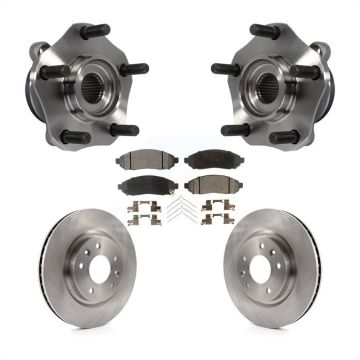 Front Hub Bearing Brake Rotor Pad Kit For 2015 Nissan LEAF Vehicles Manufactured In Japan KBB-105261