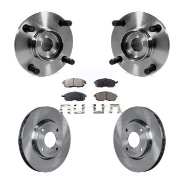 Front Hub Bearing Assembly Disc Brake Rotors And Pads Kit For Nissan Versa Cube KBB-105266