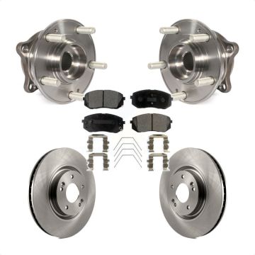 Front Hub Bearing Assembly Disc Brake Rotors And Pads Kit For Hyundai Sonata Kia Optima KBB-105272