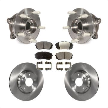 Front Hub Bearing Brake Rotor & Pad Kit For 2015 Hyundai Sonata With Manual Parking KBB-105273