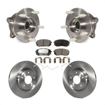 Front Hub Bearing Assembly Disc Brake Rotors And Pads Kit For Hyundai Sonata Kia Optima KBB-105274