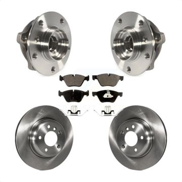 Front Hub Bearing Assembly Disc Brake Rotor And Semi-Metallic Pad Kit For BMW 528i xDrive KBB-105278