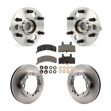 Front Hub Bearing Brake Rotor Pads Kit For K1500 Suburban Chevrolet GMC With 8 Lug Wheels KBB-105279