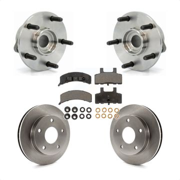Front Hub Bearing Assembly Disc Brake Rotor And Semi-Metallic Pads Kit For Dodge Ram 1500 KBB-105284