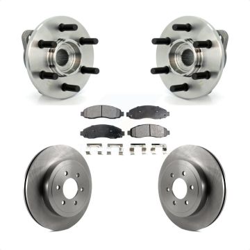 Front Hub Bearing Brake Rotor And Pad Kit For 2003-2004 Dodge Dakota 4WD with 2-Wheel ABS KBB-105287