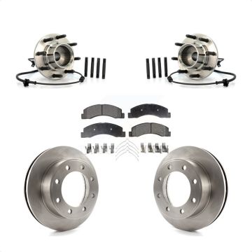 Front Hub Bearing Brake Rotor Pad Kit For Ford Excursion With M14 x 2 Coarse Thread Studs KBB-105296
