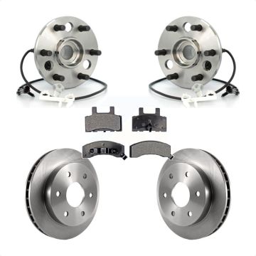 Front Hub Bearing Disc Brake Rotor & Pad Kit For Chevrolet GMC Tahoe Yukon K2500 Suburban KBB-105300