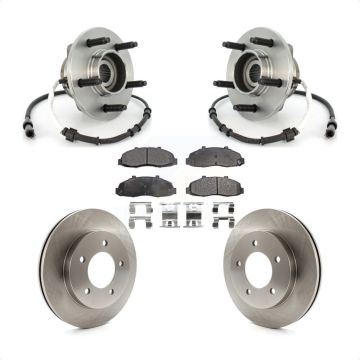 Front Hub Bearing Disc Brake Rotor & Pad Kit For Ford F-150 Heritage 4WD with 4-Wheel ABS KBB-105303