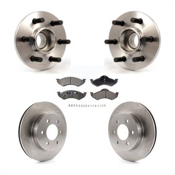 Front Hub Bearing Disc Brake Rotor Pads Kit For Dodge Dakota Durango RWD with 2-Wheel ABS KBB-105307