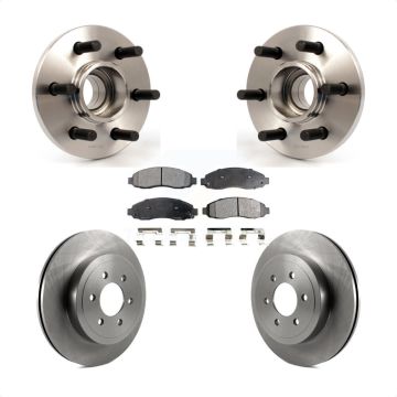 Front Hub Bearing Brake Rotor And Pad Kit For 2003-2004 Dodge Dakota RWD with 2-Wheel ABS KBB-105309
