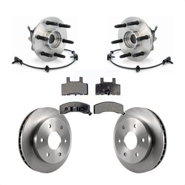 Front Hub Bearing Disc Brake Rotor & Pads Kit For 2000 Chevrolet Tahoe 4WD with 5.3L/4.8L KBB-105316