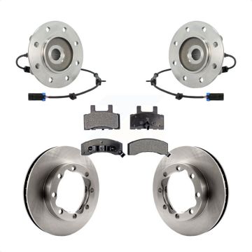 Front Hub Bearing Brake Rotor Pads Kit For K2500 Chevrolet GMC K3500 K1500 Suburban Tahoe KBB-105319