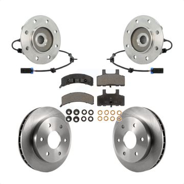 Front Hub Bearing Assembly Brake Rotor & Pad Kit For 1994 GMC Yukon 4WD With 8 Lug Wheels KBB-105321