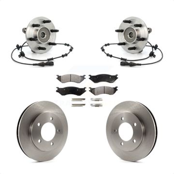 Front Hub Bearing Assembly Disc Brake Rotor Pad Kit For Ford Expedition Lincoln Navigator KBB-105325