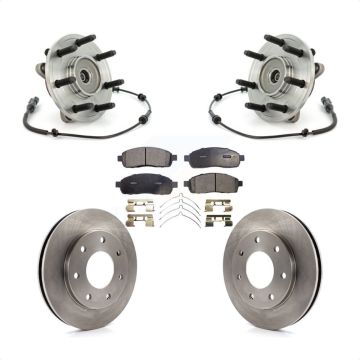 Front Hub Bearing Assembly Disc Brake Rotors And Pads Kit For 2004 Ford F-150 4WD KBB-105329