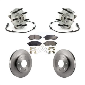 Front Hub Bearing Assembly Disc Brake Rotor And Semi-Metallic Pads Kit For Ford F-150 4WD KBB-105330