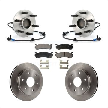 Front Hub Bearing Brake Rotor & Pad Kit For Chevrolet GMC Silverado 1500 Sierra Avalanche KBB-105335