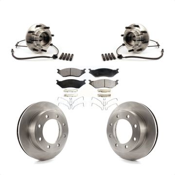 Front Hub Bearing Brake Rotor & Pads Kit For Ford F-550 Super Duty 4 X with 4-Wheel ABS KBB-105338