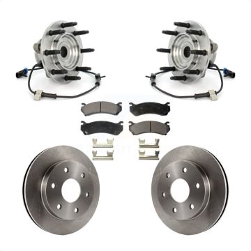Front Hub Bearing Brake Rotor And Pad Kit For Chevrolet Silverado 1500 GMC Sierra Classic KBB-105339