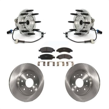 Front Hub Bearing Brake Rotor And Pad Kit For Chevrolet GMC Silverado 1500 Sierra Classic KBB-105341
