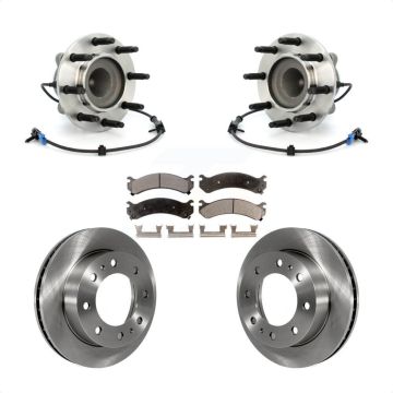 Front Hub Bearing Brake Rotor & Pad Kit For Chevrolet GMC Express 2500 Savana 3500 Sierra KBB-105343
