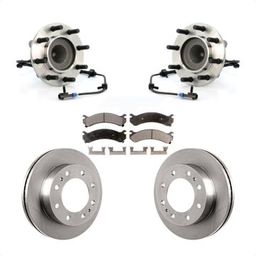 Front Hub Bearing Assembly Brake Rotor Pad Kit For Chevrolet Express 3500 GMC Savana 4500 KBB-105345