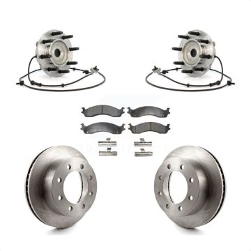 Front Hub Bearing Assembly Disc Brake Rotors And Pads Kit For Dodge Ram 2500 3500 KBB-105347