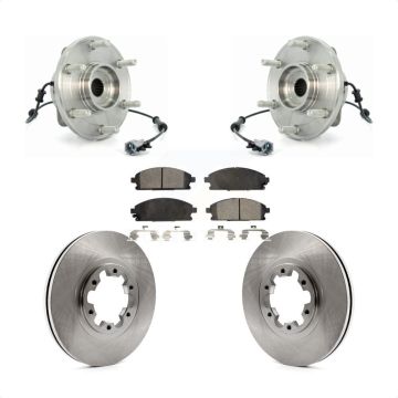 Front Hub Bearing Assembly Disc Brake Rotors And Pads Kit For 2004 Nissan Pathfinder KBB-105355