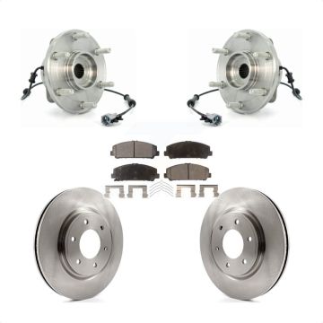 Front Hub Bearing Assembly Disc Brake Rotor And Pad Kit For 2007 INFINITI QX56 From 04 07 KBB-105358