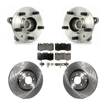 Front Hub Bearing Brake Rotor & Pad Kit For 2010-2013 Land Rover Range Sport Supercharged KBB-105360