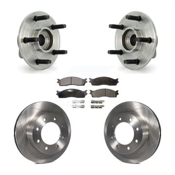 Front Hub Bearing Disc Brake Rotor Pad Kit For 2007-2008 Dodge Ram 1500 With 5 Lug Wheels KBB-105363