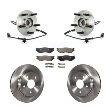 Front Hub Bearing Assembly Disc Brake Rotor And Semi-Metallic Pads Kit For Dodge Ram 1500 KBB-105364