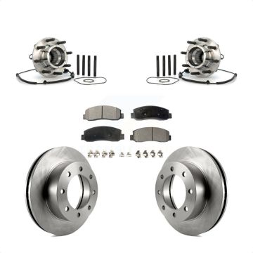 Front Hub Bearing Assembly Disc Brake Rotors And Pads Kit For Ford F-250 Super Duty F-350 KBB-105369